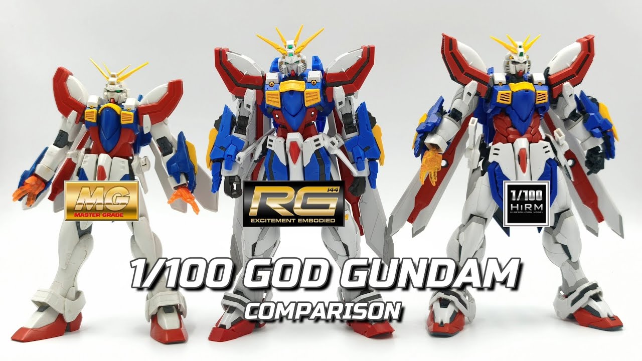 [COMPARISON] GOD GUNDAM - MG x RG x HIRM (BANDAI, FATCAT, MJH)