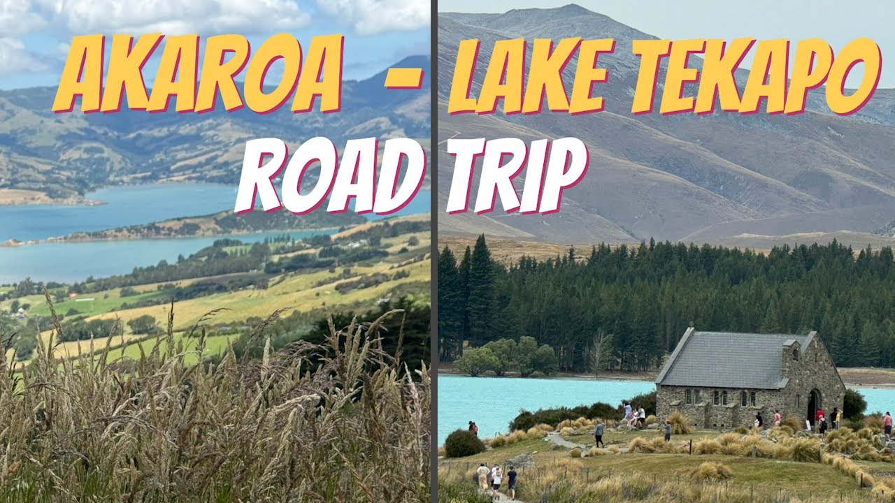 Road Trip `lovely Akaroa to beautiful Lake Tekapo #visitnewzealand #nz #vanlifenewzealand
