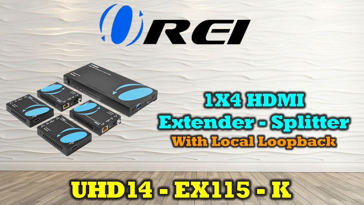 1x4 HDMI Splitter over Cat5e/6 up to 115 Feet - HDMI Extender UHD14-EX115-K