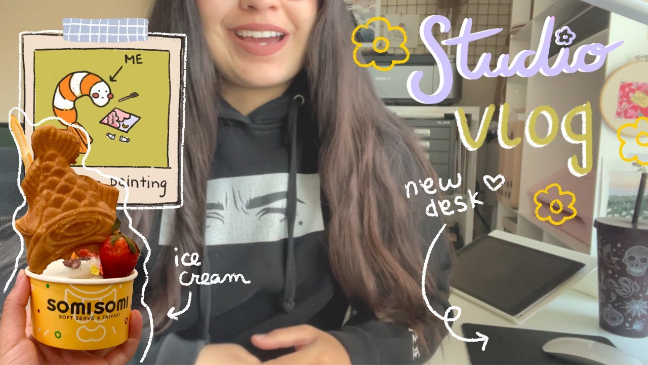 Studio(ish) Vlog 04 🌟 новый рабочий стол, цифровое искусство + как я себя чувствую в последнее время