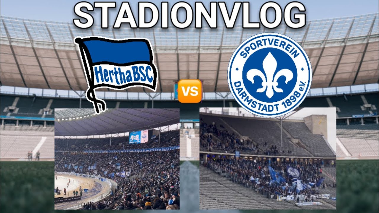 4Tore in der Tiefkühltruhe🥶⚽️ | Hertha BSC 🆚 SV Darmstadt 98 | Stadionvlog⚽️