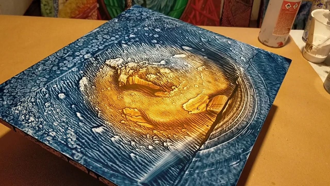 ARTE FLUIDO MÁGICO 🔥🎨 GIRANDO UN PLÁSTICO 🤔👀 ARTE Y MÁGIA 💙🧡