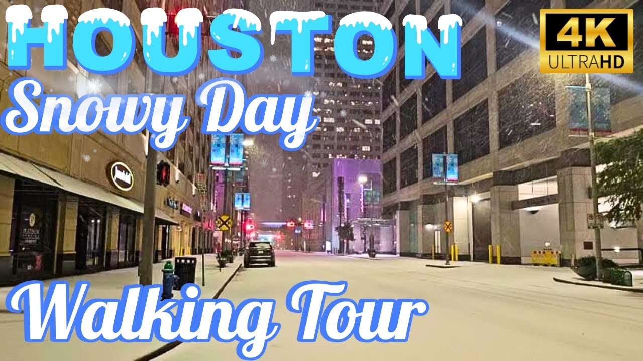 Houston Snow Walking Tour 2025: Epic ASMR Winter Adventure ❄️