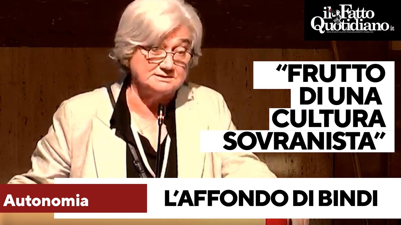 Autonomia differenziata, Bindi: 