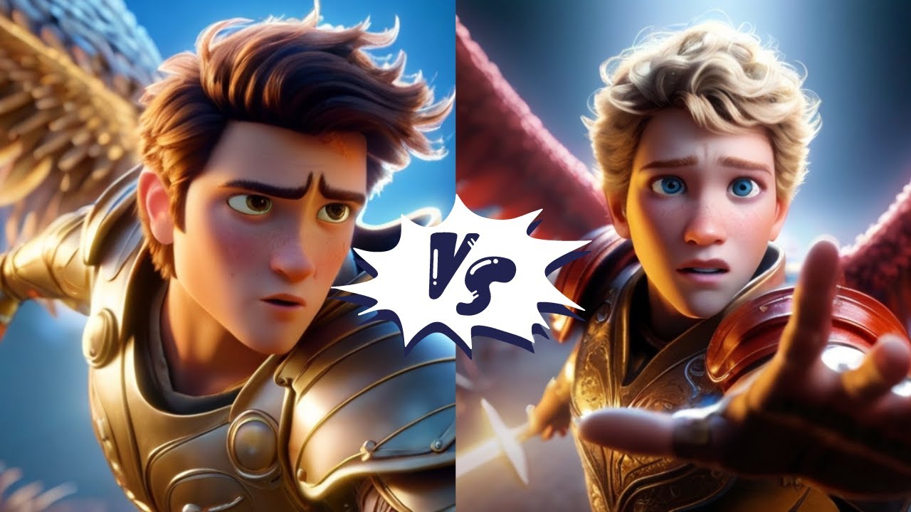 Arcángel Miguel VS Lucifer | La Batalla en el Cielo: La Gran Rebelión | Animaciones hechas con IA