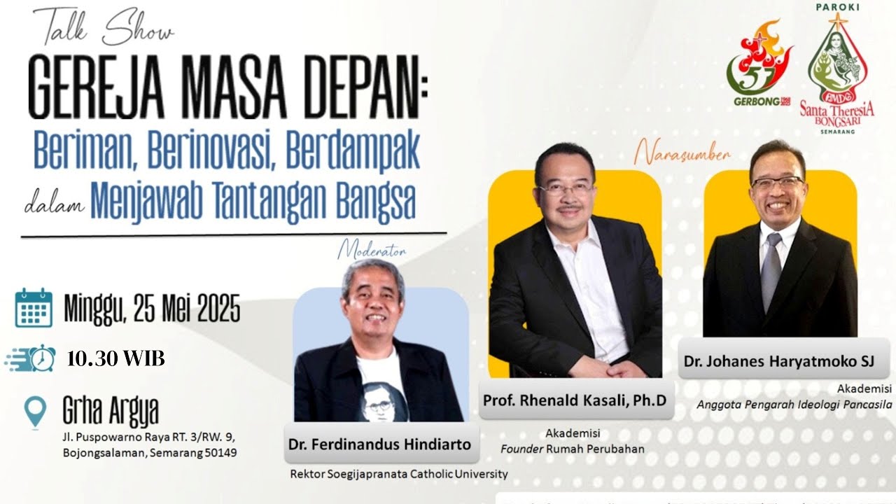 [LIVE Talk Show] Gereja Masa Depan: Beriman, Berinovasi, Berdampak dalam Menjawab Tantangan Bangsa