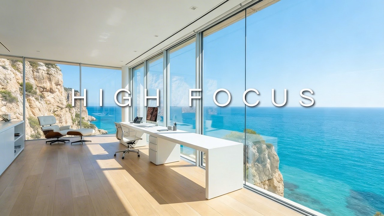 Deep Work Music with Pink Noise for Sustained Concentration ~ Steady Ambient Flow 🌊