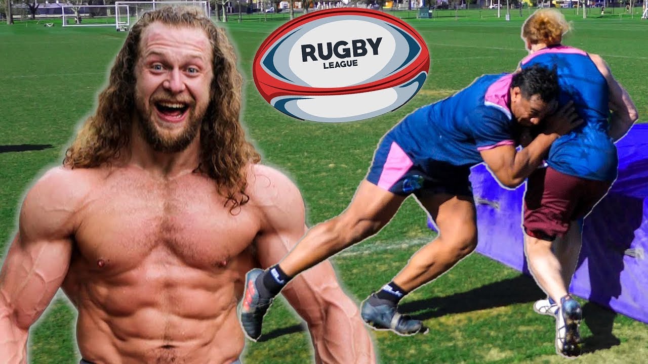 Bodybuilder Tries Rugby, Gets SMASHED