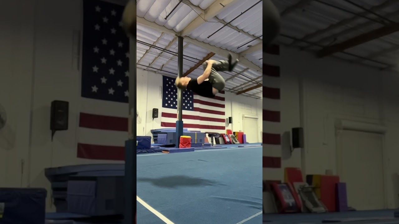 SLOW MOTION BACKFLIP🥇🇺🇸 Slowmo Gymnastics Training, Tricking, Fitness By Cirque Du Soleil Artist