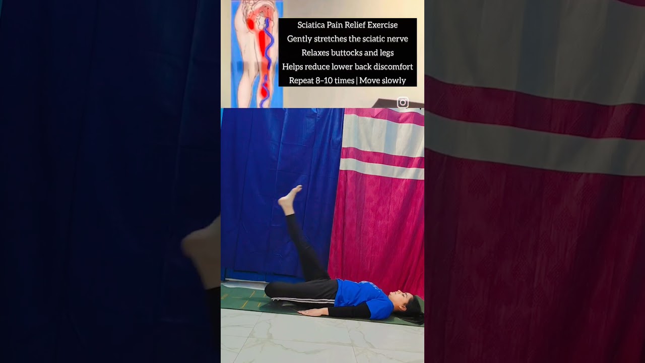 Best Exercise for Sciatica Pain Relief | Leg & Butt Pain Stretch 