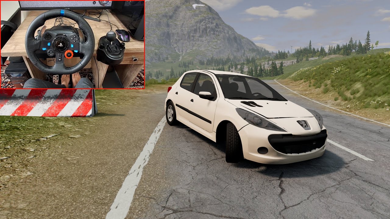Driving the Peugeot 207 | BeamNG.drive | Logitech G29 Steering Wheel