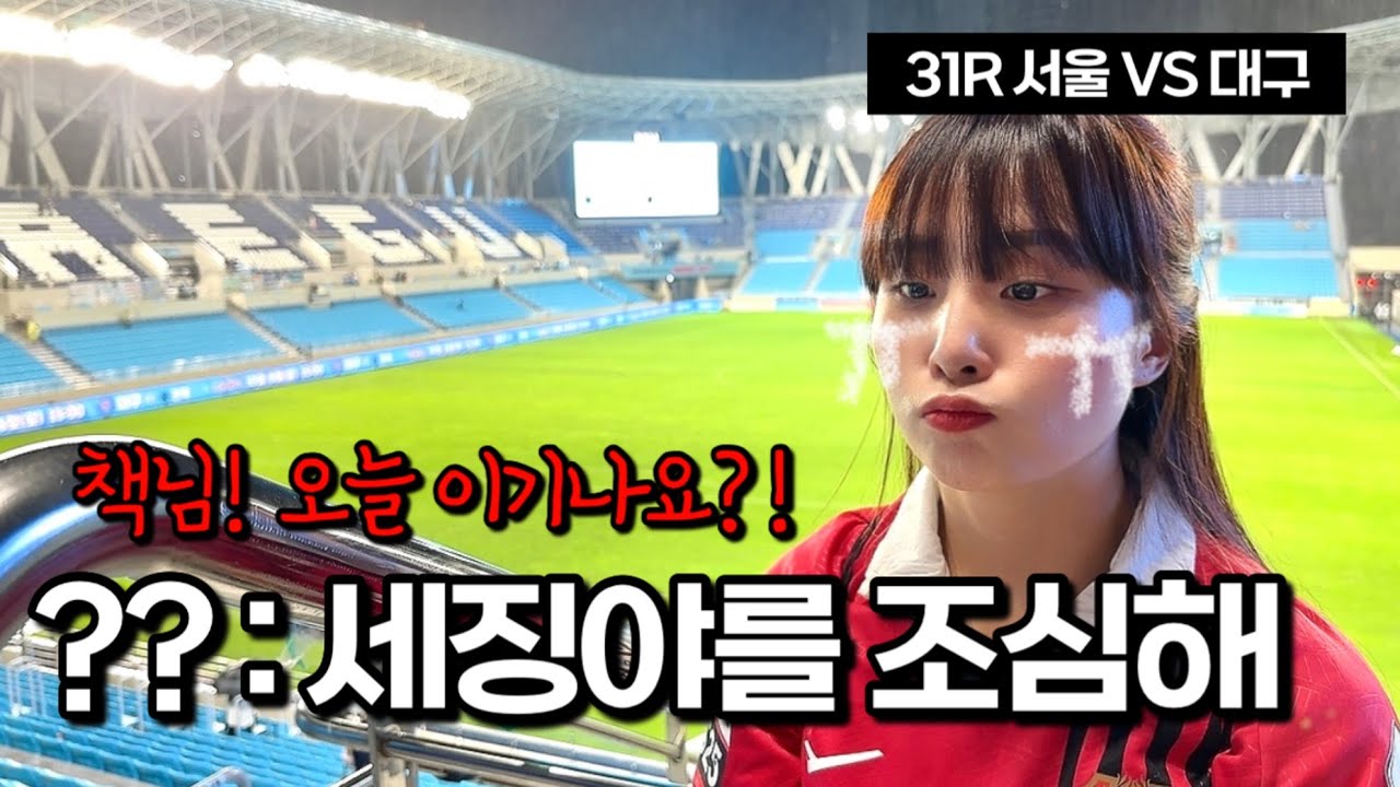 [직관𝙫𝙡𝙤𝙜 l (31R) FC서울 vs 대구FC] 후반전 추가시간.. 도대체 올해 몇번째야..😧 끝.까.지 포기말고 힘을 다해싸워라🔥