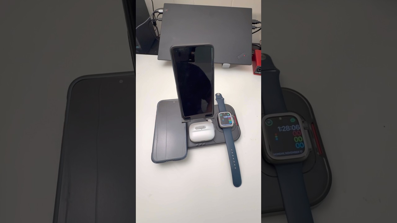 4-in-1 Wireless Charging Station Foldable Protection iPad Wired Charger 