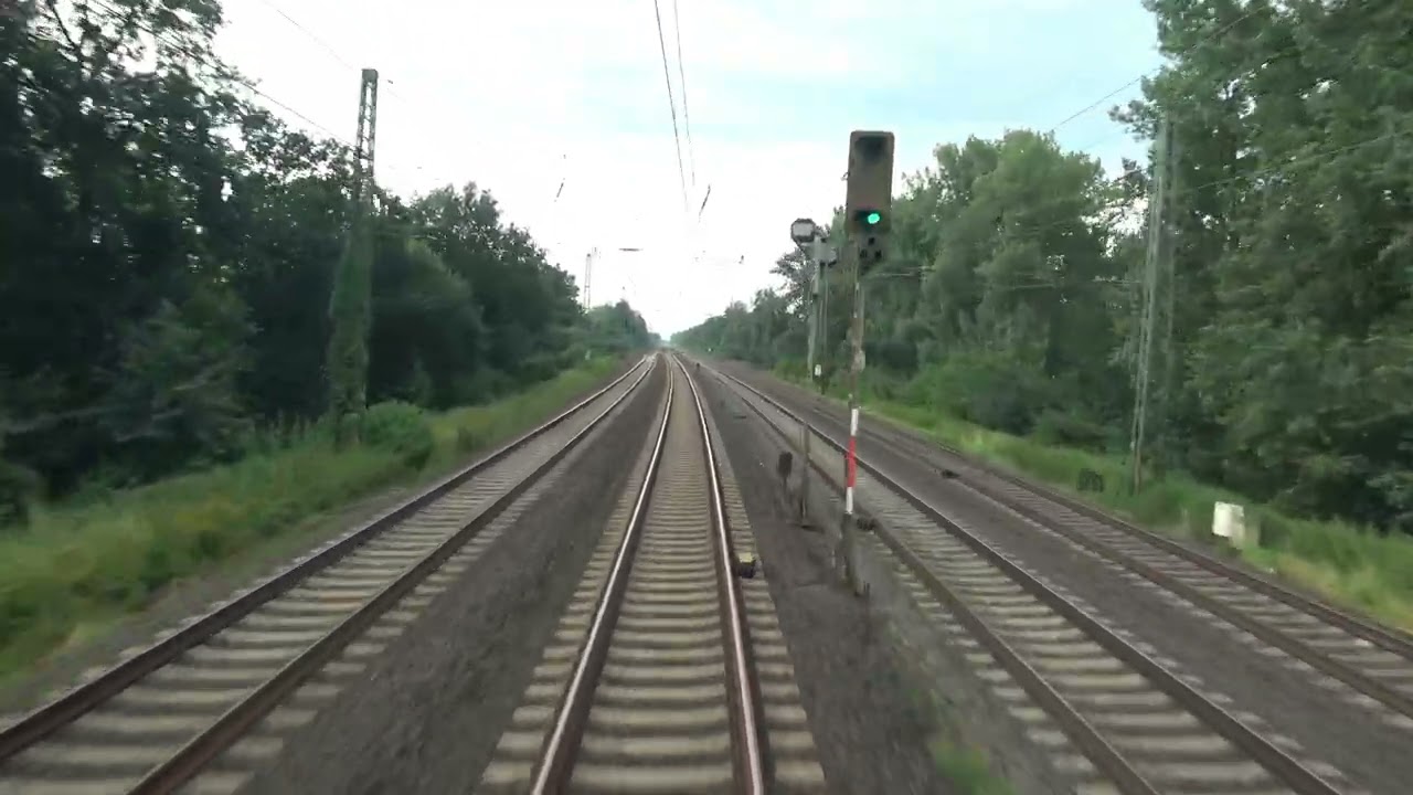 Train cab ride; Löhne-Herford (via P-Bahn) (20240721)