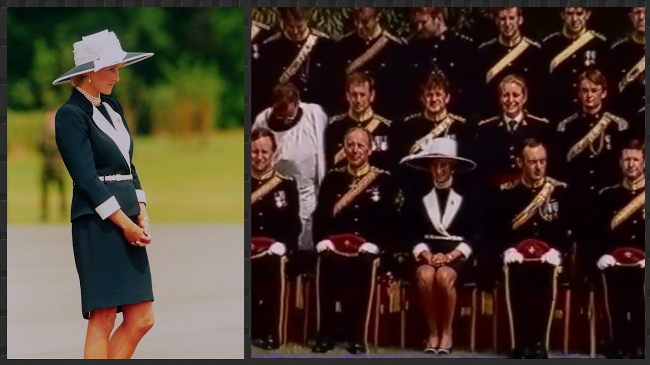 (FULL) Princess Diana receives a Royal salute (God Save the Queen) in Bergen-Hohne, Germany (1995)