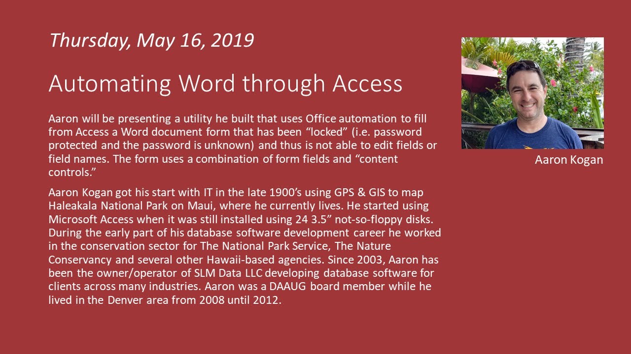 Automating Word through Access