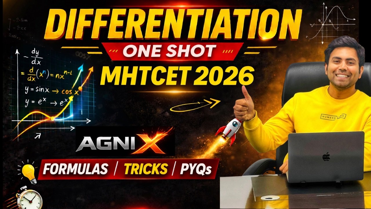 Differentiation MHTCET 2026 | Complete Concept + PYQs | AGNIX Live 7 PM