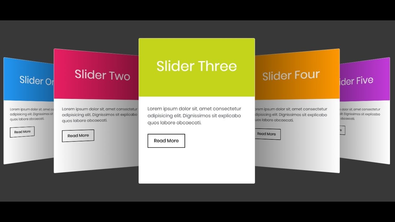 3D Responsive Touch Slider Using Html CSS and Swiper