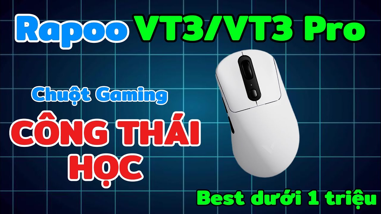 Rapoo VT3: Chuột CÔNG THÁI HỌC - 8000Hz polling rate! Chơi game FPS CỰC NGON tầm giá 1 Triệu!
