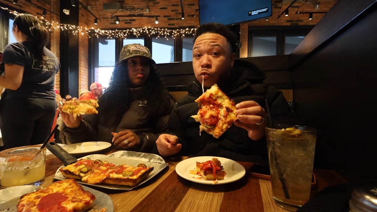 Trying Buddy’s Pizza in Detroit Michigan 