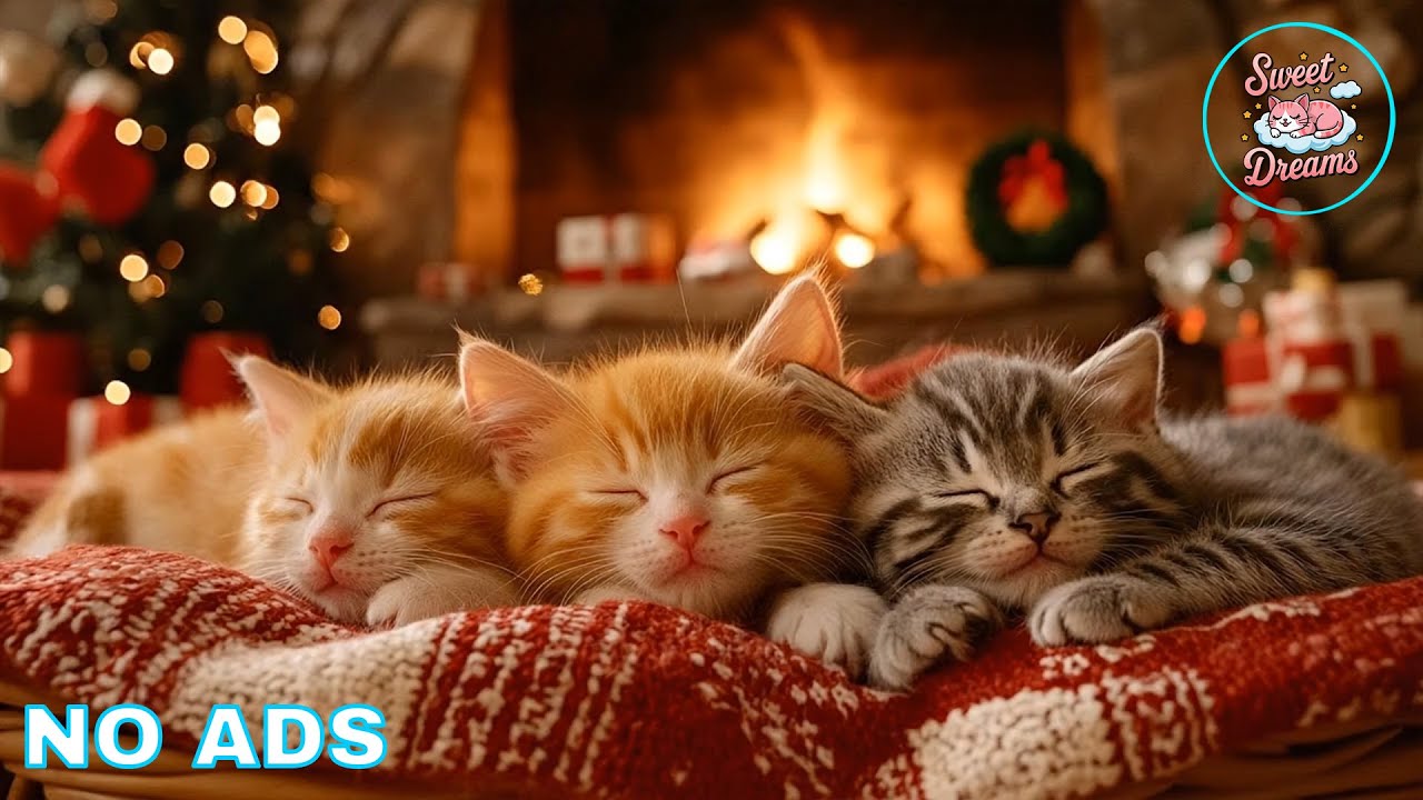 Sleeping Music For Cats 🌙 Cat Relaxing Music 🕯️ Warm Fire Sounds Creating A Safe Space For Cat Sleep