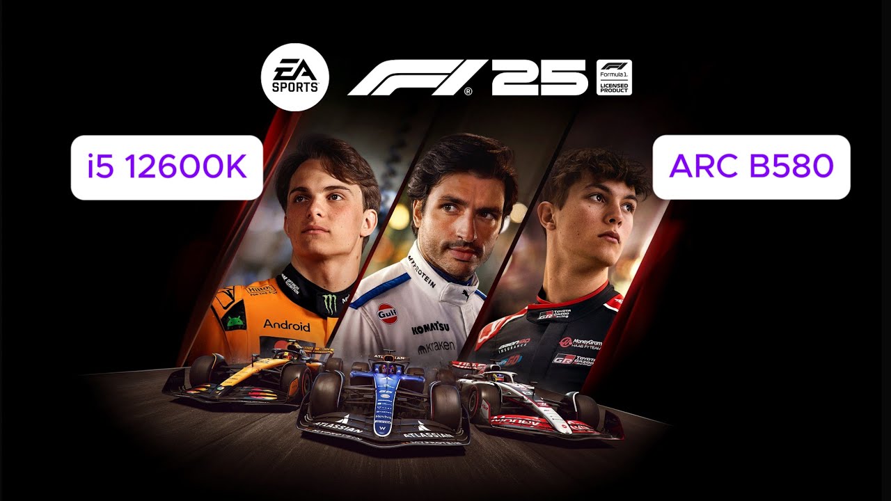 F1 25 on Intel ARC B580 with i5 12600K