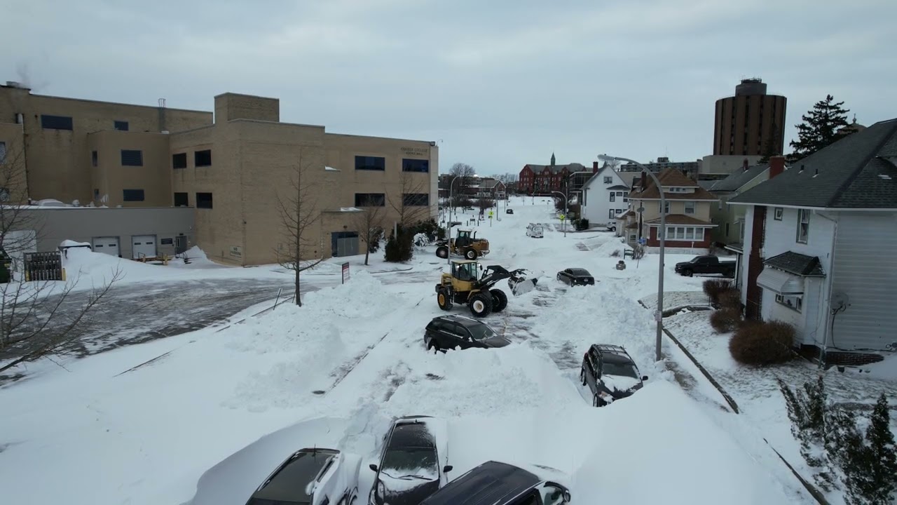 Drone Footage Shows Extent of Snow Storm in Buffalo