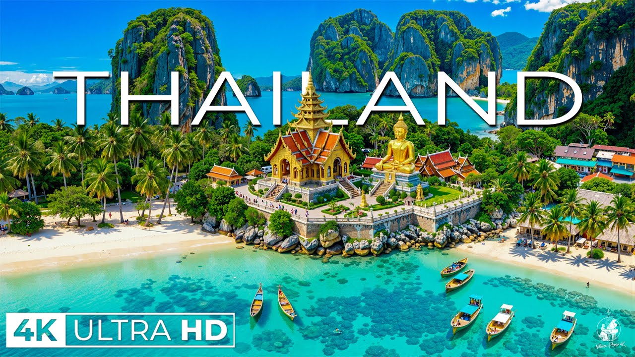 Spring in Thailand 4K 🌸 Tropical Nature, Temples & Calm Landscapes – Relaxing Piano 4K UHD