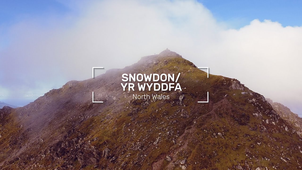 Drone footage of Mount Snowdon, North Wales