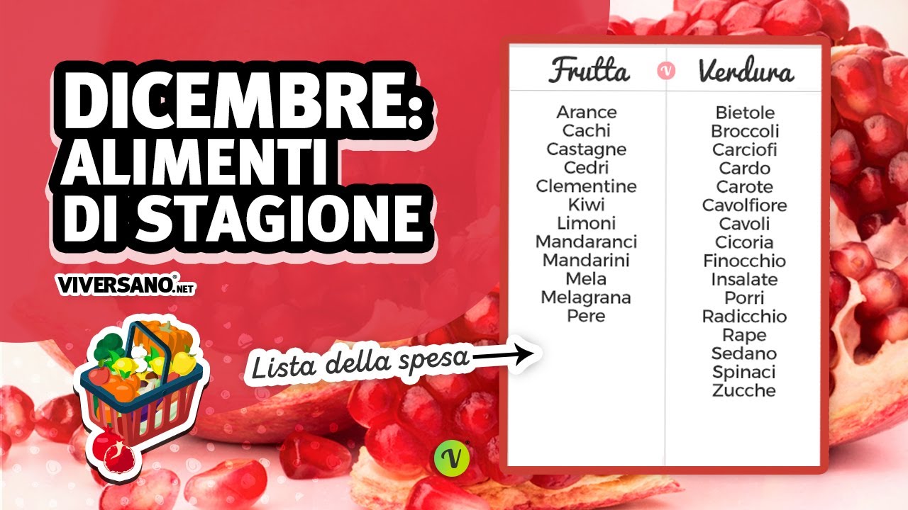 FRUTTA e VERDURA di Dicembre: alimenti di stagione spiegati dal nutrizionista || ViverSano.net
