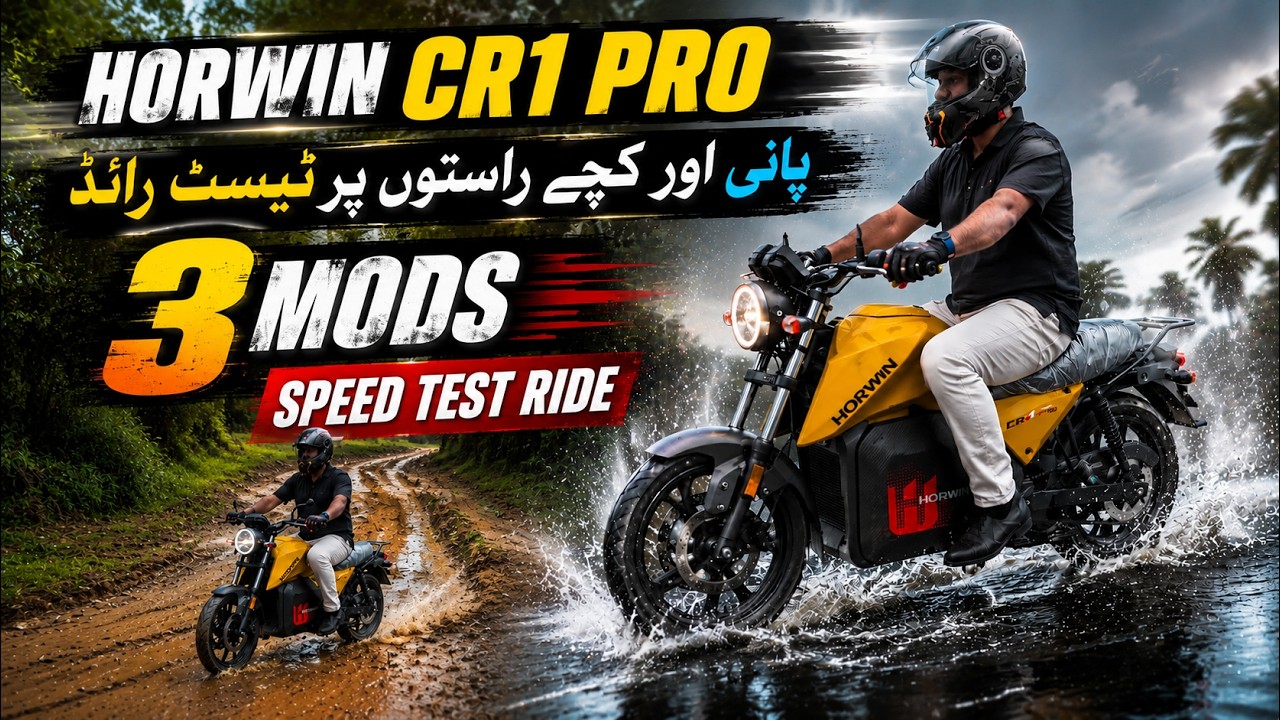 HORWIN CR1 PRO Test Ride in Pakistan | Water Test, Rough Road Test & 3 Modes Speed Review