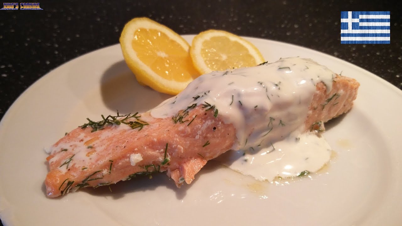 Baked Salmon with Lemon Dill Sauce