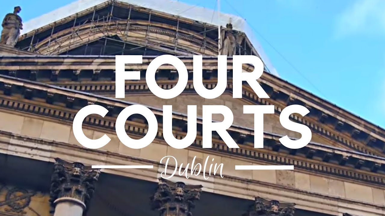 Four Courts Along the River Liffey in Dublin, Ireland