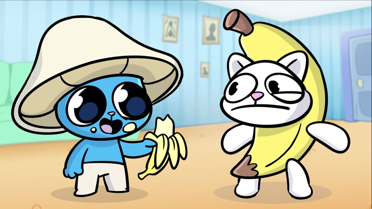 DAILY LIFE but SMURF CAT & BANANA CAT - We Live We Love We Lie // Poppy Playtime Chapter 3 Animation