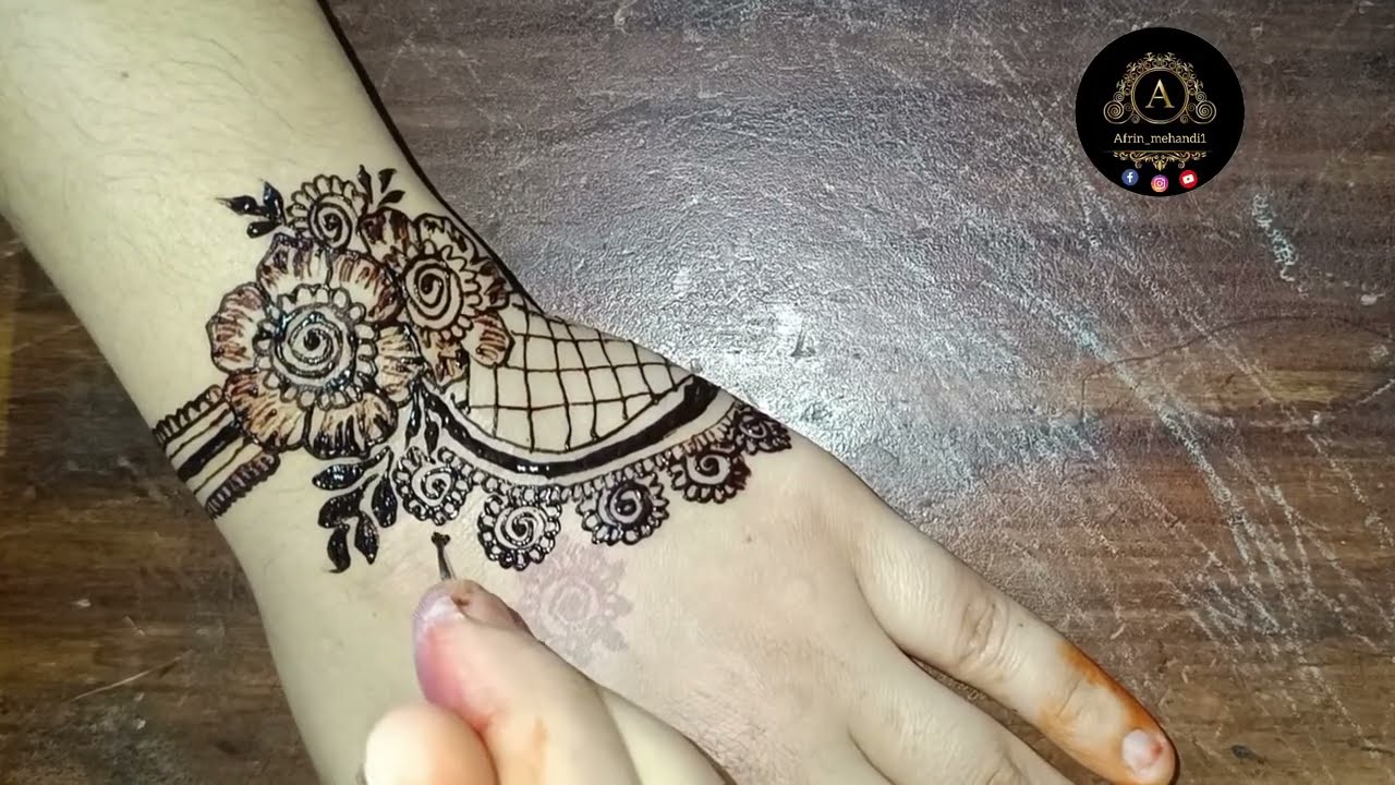 Eid special henna design for back hand/eid special moon mehandi design 