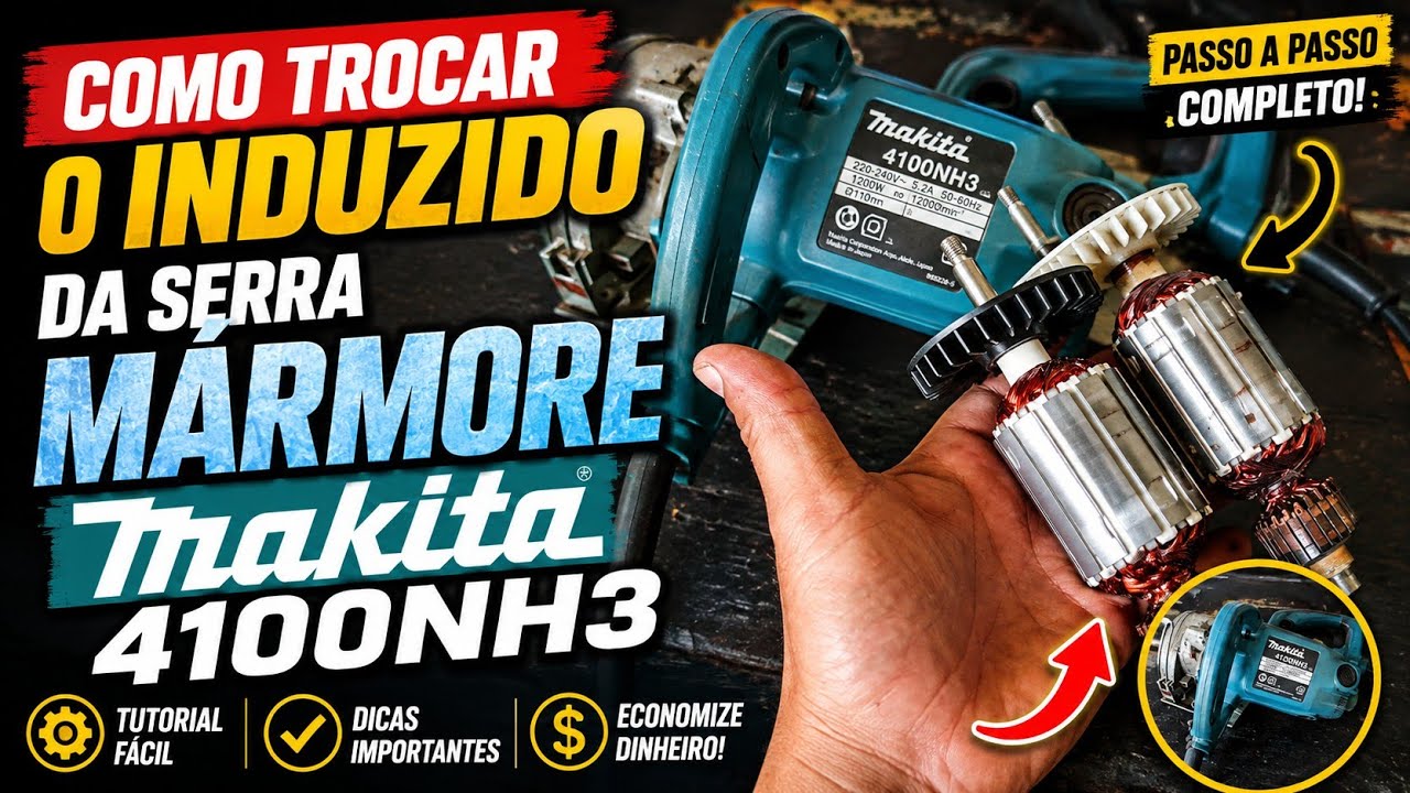 como trocar o INDUZIDO DA SERRA MÁRMORE MAKITA 4100NH3