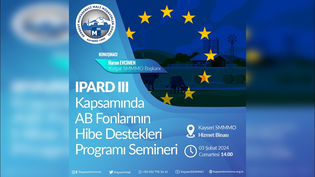 IPARD III Kapsamında AB Fonlarının Hibe Destekleri Programı Semineri