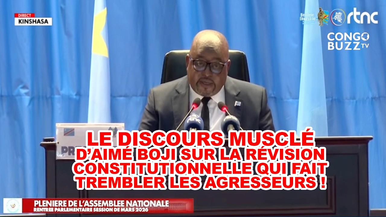 LE DISCOURS MUSCLÉ D’AIMÉ BOJI SUR LA RÉVISION CONSTITUTIONNELLE QUI FAIT TREMBLER LES AGRESSEURS !