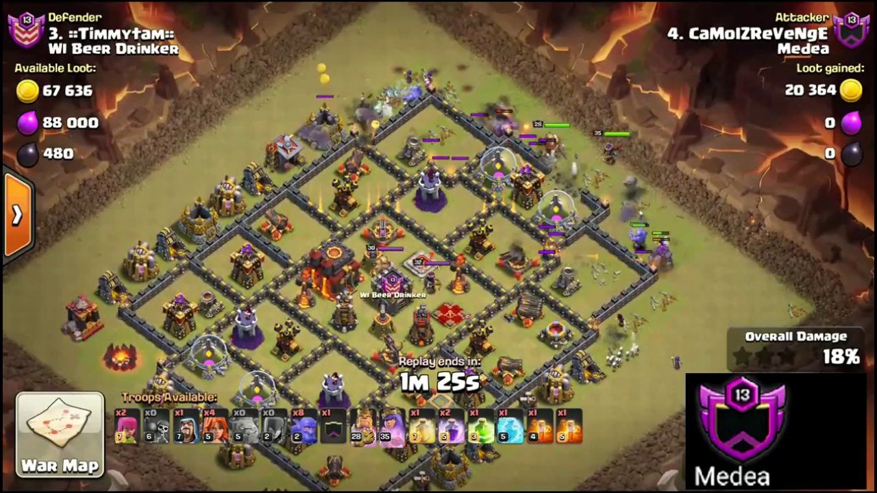GoBoWitch TH10 War Attack - Medea