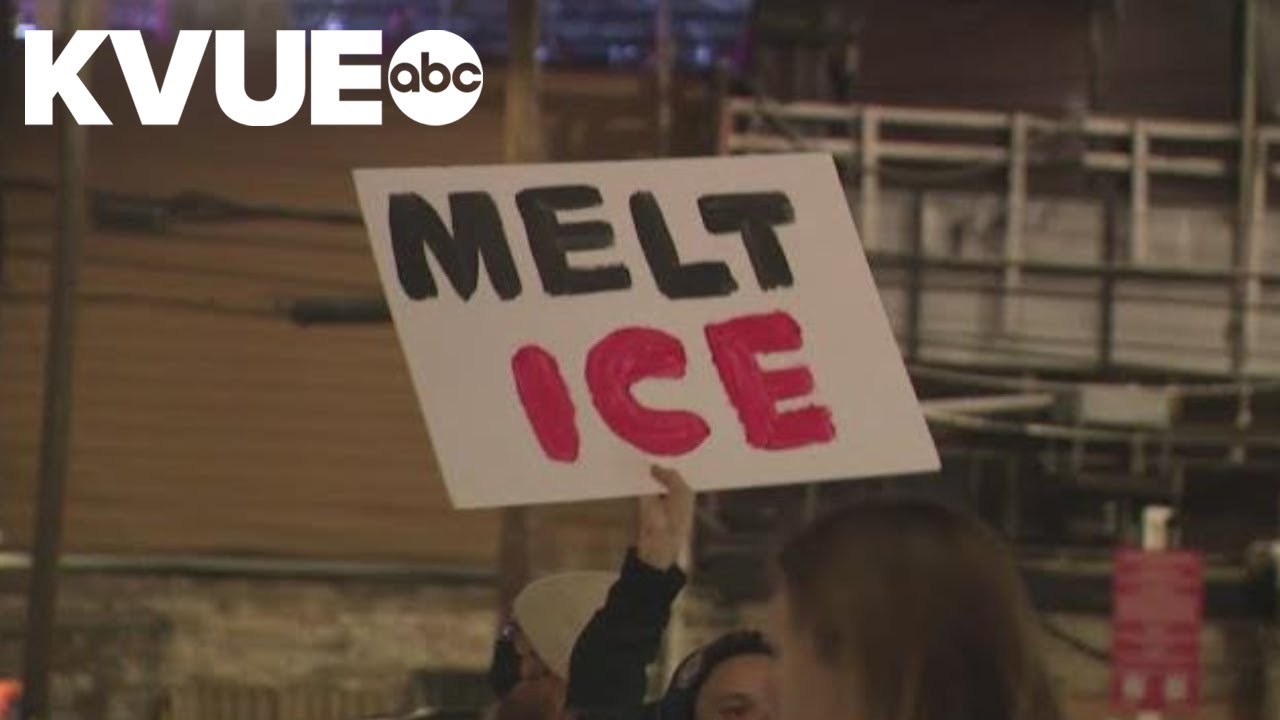 Law enforcement responds to anti-ICE protest in Downtown Austin