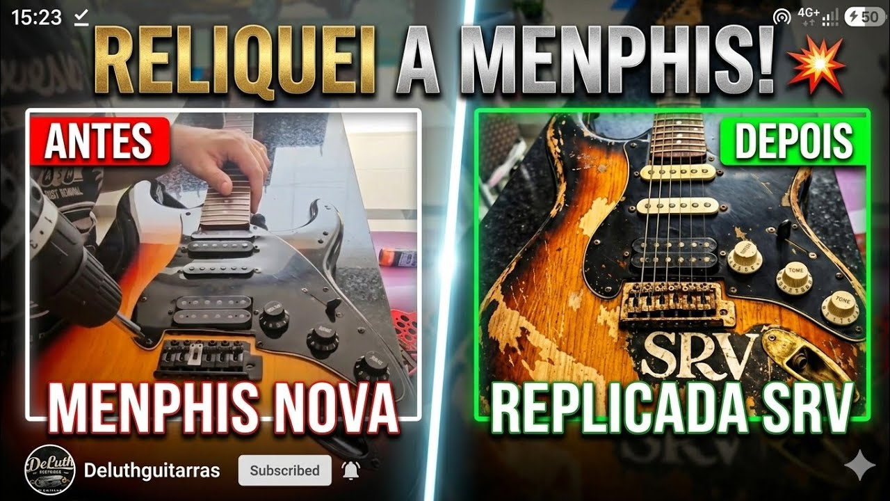 Relicando a Menphis sunburst. Mais uma salva de maus tratos. Me sentindo a Luísa mell das guitarras😂