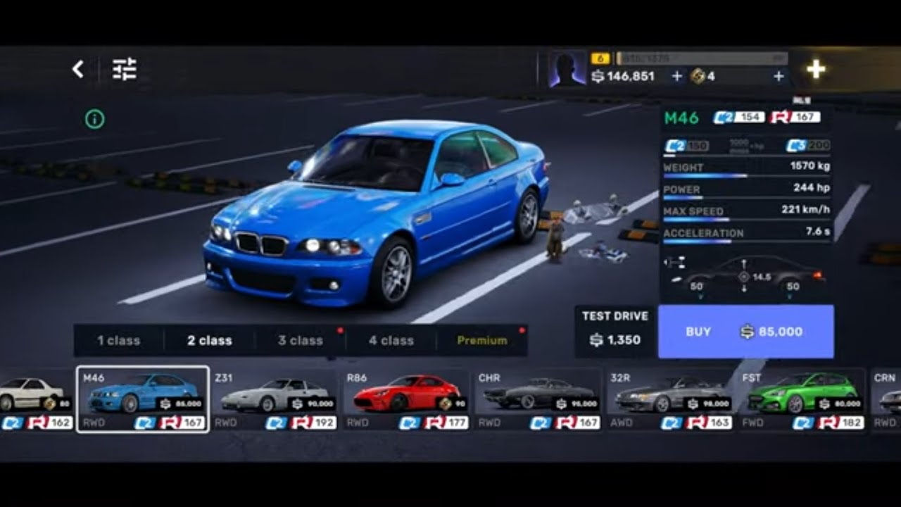 Unlock a new car and modify it in car x street 