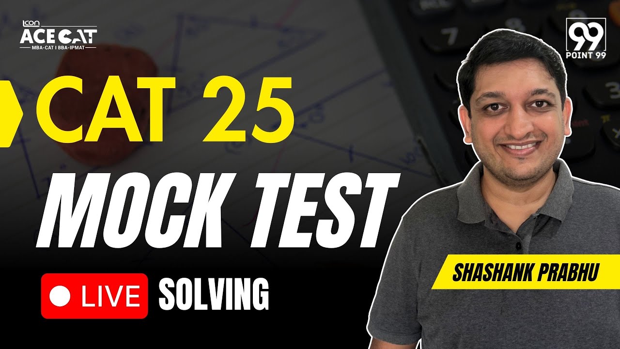 @acecatbyicon  CAT 25 Mock test Live Solving | CAT 25  Mock Strategy | Shashank Sir