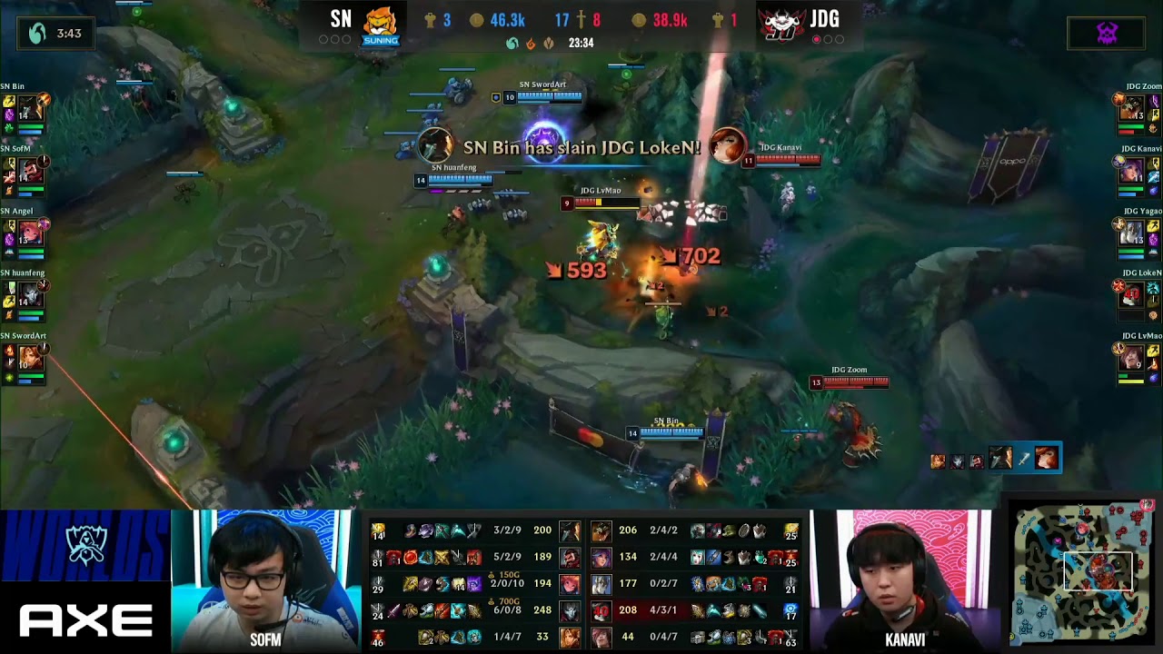 Huanfeng's Jhin | SN vs. JDG | Quarterfinals | 2020 World Championship | Suning vs. JD Gaming