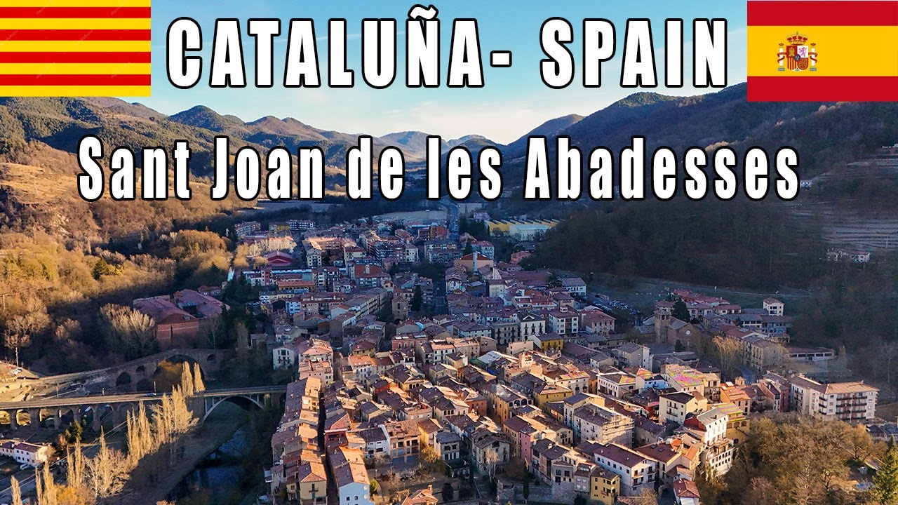 WALKING TOUR 4K SANT JOAN DE LES ABADESSES . CATALOÑA - SPAIN 4k HDR - 29/12/2023 08:35am