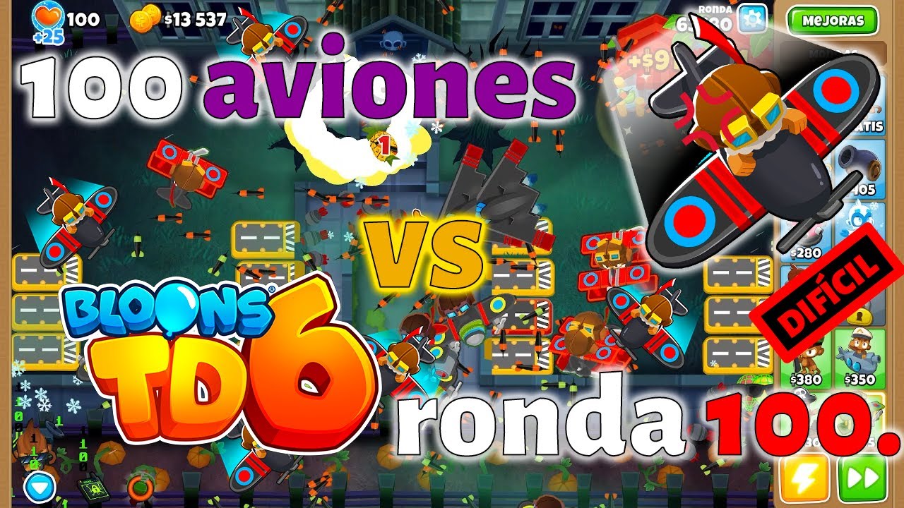 100 aviones se enfrentan a la ronda 100 (SALE MAL) | BTD6