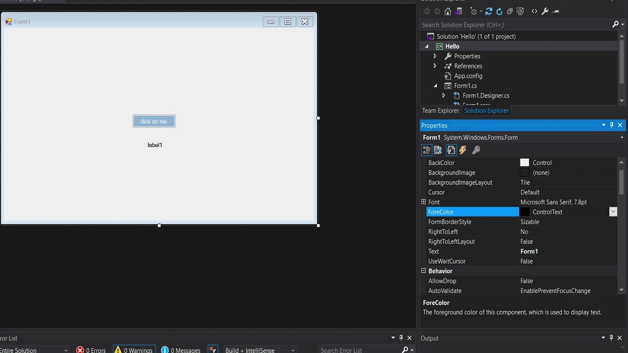 Windows Forms Basics prt 1 | human computer interaction sohar university
