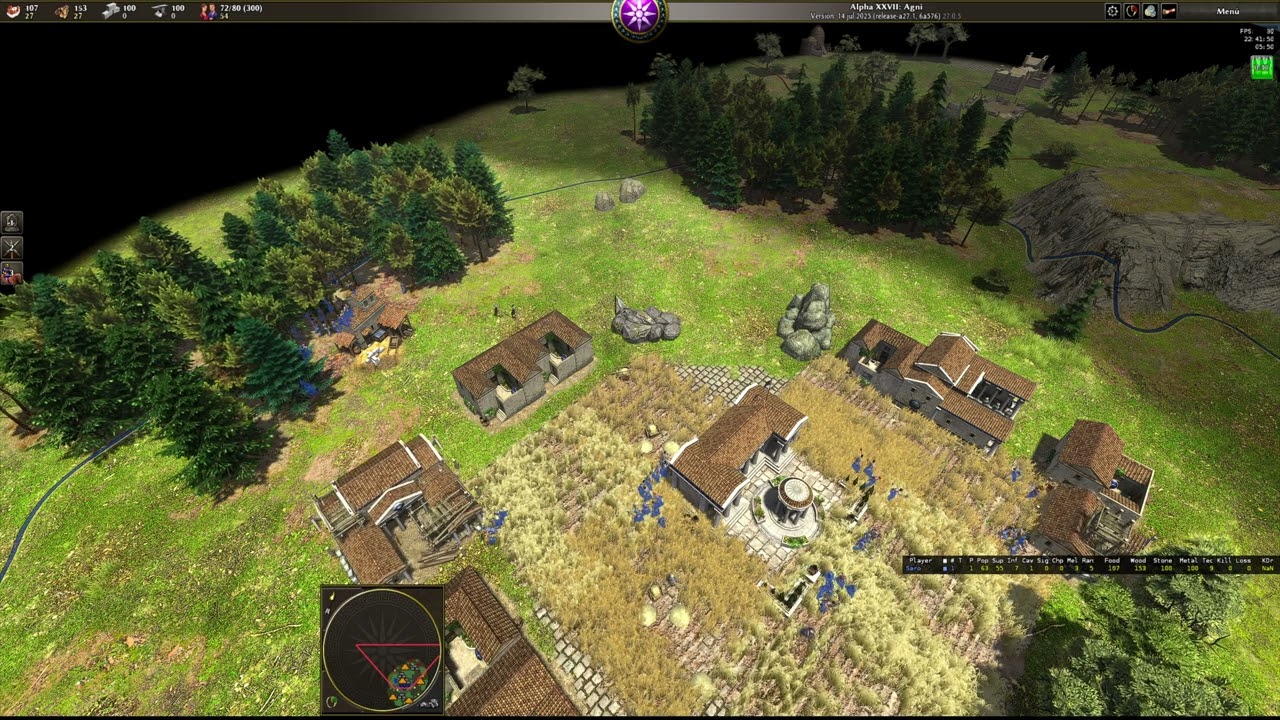 1 vs 7 Very Hard AI | 0 A.D. Empires Ascendant | Macedonians