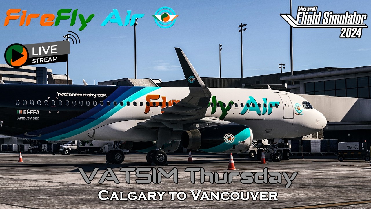 Calgary to Vancouver | Fenix A320 | VATSIM Thursday | MSFS 2024 🛫