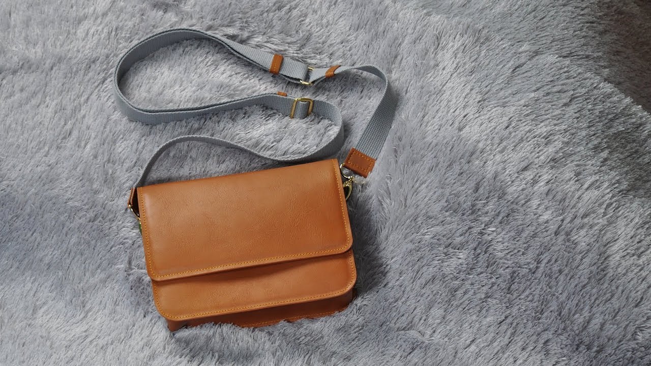 Making a Leather Saddle Bag / With Webbing Shoulder Strap